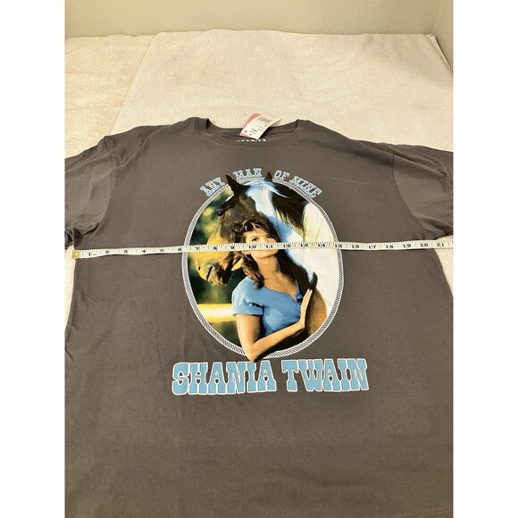 Shania Twain Any Man Of Mine Charcoal Short Sleeve Tshirt Size Small 90s Country - Picture 4 of 7
